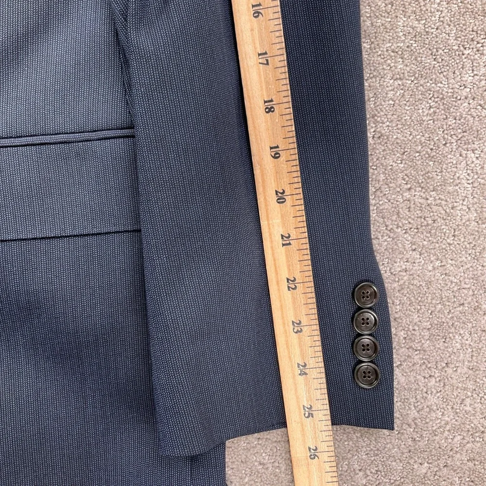 J. Crew Ludlow Blazer‎ Mens 44R Blue Black Flecked Slim Fit 4 Season Wool Jacket